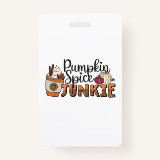 Pumpkin Spice Junkie Herfst Badge