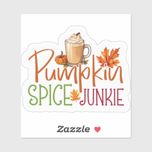 Pumpkin Spice Junkie Sticker (Vel)