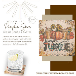 Pumpkin Spice Junkie Stone Onderzetter