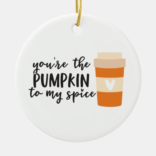 Pumpkin Spice Keramisch Ornament (Voorkant)