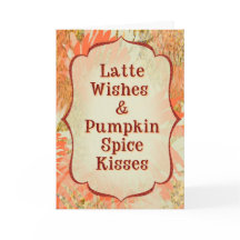 Pumpkin Spice Kisses – Autumn Greeting Card