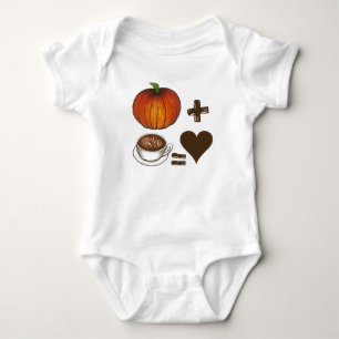 Pumpkin Spice + koffie latte = Love Heart Romper