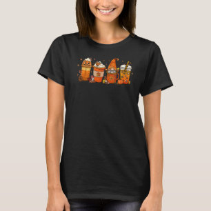 Pumpkin Spice Latte Autumn Herfst Coffee Gnome Dan T-shirt