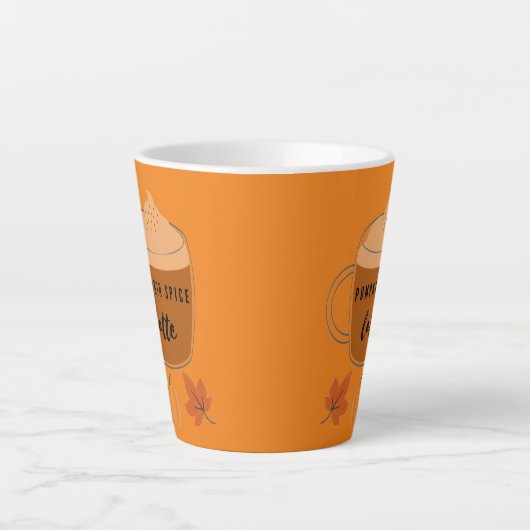 Pumpkin Spice Latte Autumn Leaves en Pumpkin Latte Mok (Voorkant)