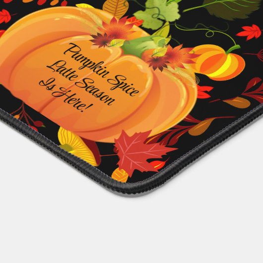 Pumpkin Spice Latte Custom Herfst Autumn Bureaumat (Hoek)