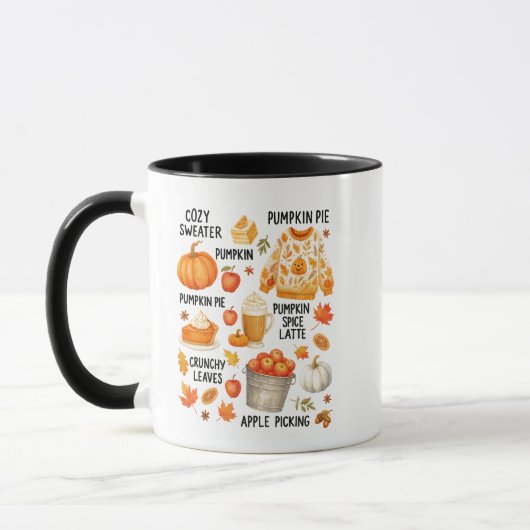 Pumpkin Spice Latte Gezellige Herfst koffie herfst Mok (Links)
