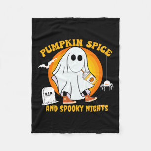 Pumpkin Spice Latte Herfst Vibe Halloween Spooky G Fleece Deken