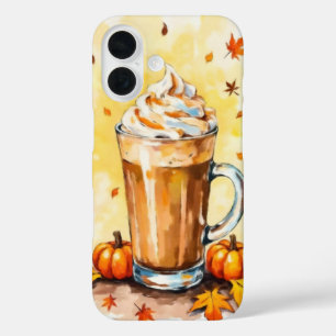 Pumpkin Spice Latte in de herfst iPhone 16 Hoesje