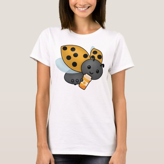 Pumpkin Spice Latte Ladybug T-shirt (Voorkant)