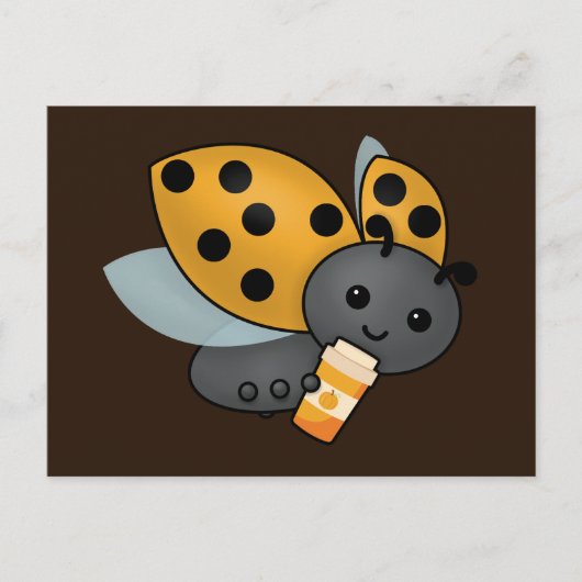 Pumpkin Spice Latte Ladybug T-Shirt Briefkaart (Voorkant)