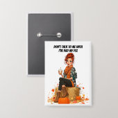 Pumpkin Spice Latte - Ms Sass Button (Voorkant / Achterkant)