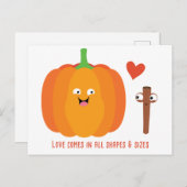 Pumpkin Spice Love Cute Herfst Briefkaart (Voorkant / Achterkant)