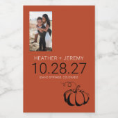 Pumpkin Spice Mini Wijn Etiket (Enkel label)