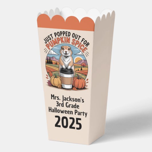 Pumpkin Spice Prairie Dog Halloween Party Custom Bedankdoosjes (Voorkant)