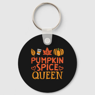 Pumpkin Spice Queen Fun Autumn Herfst Seizoen Vrou Sleutelhanger