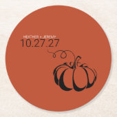 Pumpkin Spice Ronde Kartonnen Onderzetter (Voorkant)