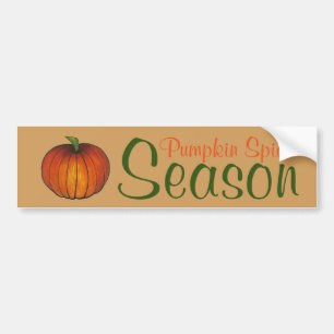 Pumpkin Spice Season Oranje Harvest Boerderij herf Bumpersticker