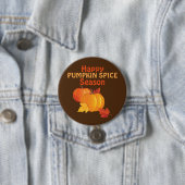 Pumpkin Spice Seizoen groot, 3-inch ronde Button (In situ)