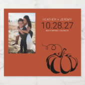 Pumpkin Spice Sparkling Wijnetiket (Enkel label)