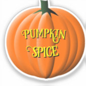 Pumpkin Spice  tekst Sticker (Voorkant)