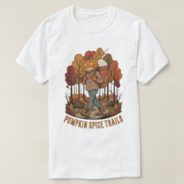 Pumpkin Spice Trails Herfst Wandelen Ontwerp T-shirt