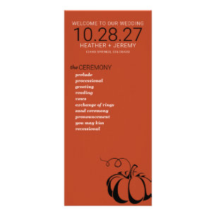 Pumpkin Spice Trouwprogramma Reclamekaart