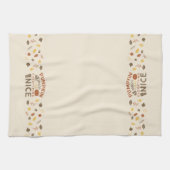 Pumpkin Spice Typografische Herfst Kitchen Towel Theedoek (Horizontaal)