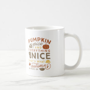 Pumpkin Spice Typographic Autumn Coffee Mok