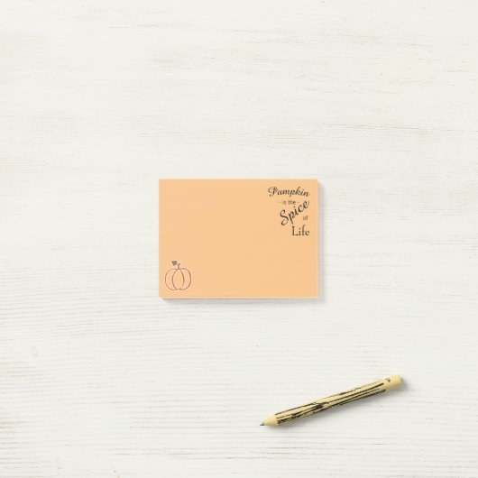Pumpkin-spice van Life Post-it Notes (Op bureau)