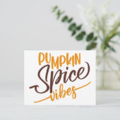 Pumpkin Spice Vibes Briefkaart (Staand voorkant)