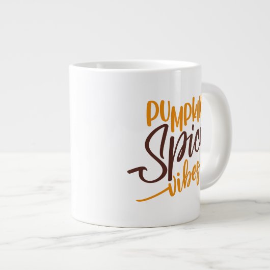 Pumpkin Spice Vibes Extra Grote Beker (Voorkant rechts)