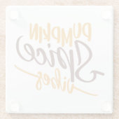 Pumpkin Spice Vibes Glazen Onderzetter (Achterkant)