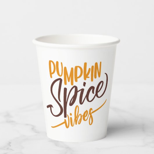 Pumpkin Spice Vibes Papieren Bekers (Voorkant)