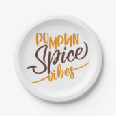 Pumpkin Spice Vibes Papieren Bordje (Voorkant)