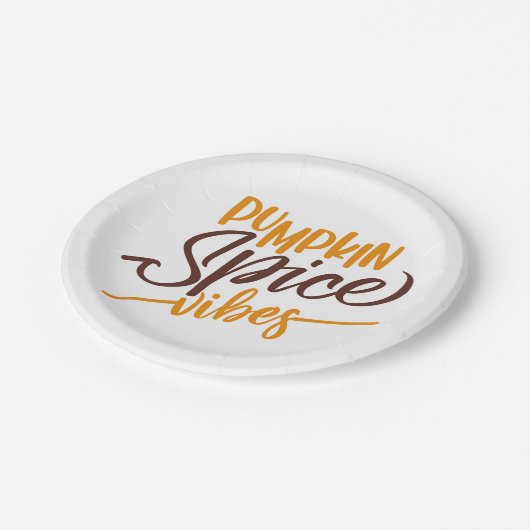 Pumpkin Spice Vibes Papieren Bordje (Gekanteld)