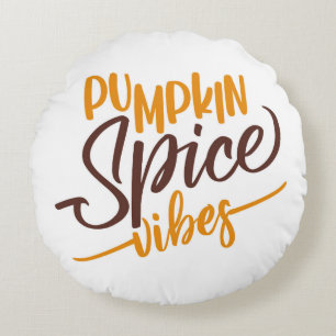Pumpkin Spice Vibes Rond Kussen