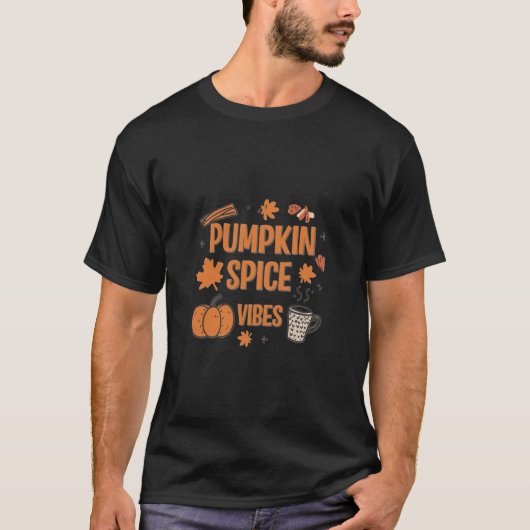 Pumpkin Spice Vibes Shirt - Gezellige Herfst Koffi (Voorkant)