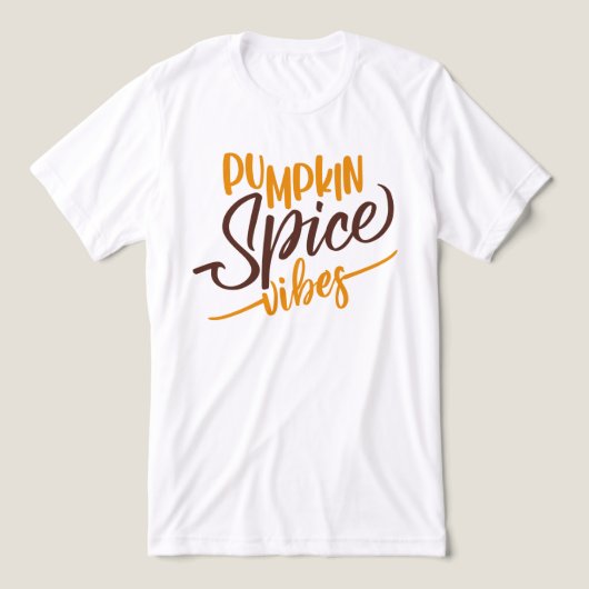 Pumpkin Spice Vibes Tri-Blend Shirt (Design voorkant)