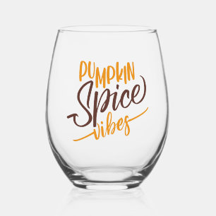 Pumpkin Spice Vibes Wijnglas Zonder Voet