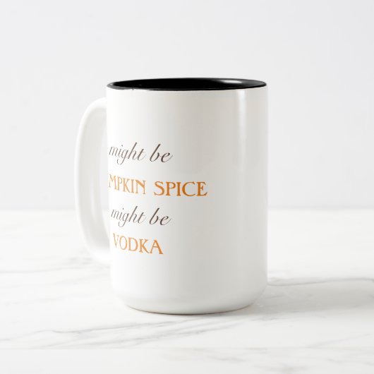 Pumpkin Spice Vodka Funny Herfst Coffee Mok (Voorkant links)