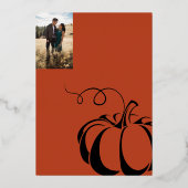 Pumpkin Spice Wedding Folie Uitnodiging (Achterkant)