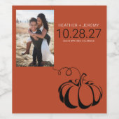 Pumpkin Spice Wijn Etiket (Enkel label)