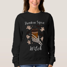 Pumpkin Spice Witch Coffee Skeleton - Vrouwen Shir