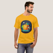 Pumpkin Spirit Magic Fun Halloween Animals & Moon T-shirt (Voorkant volledig)