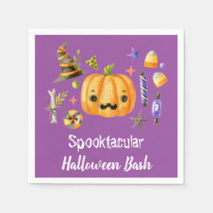 Pumpkin Spooktacular Halloween Bash Paars Servet