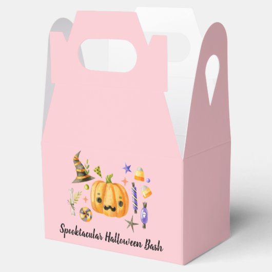 Pumpkin Spooktacular Halloween Bash Pink Bedankdoosjes (Geopend)