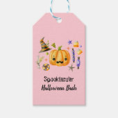 Pumpkin Spooktacular Halloween Bash Pink Cadeaulabel (Voorkant)