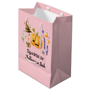 Pumpkin Spooktacular Halloween Bash Pink Medium Cadeauzakje