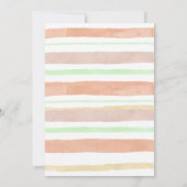 Pumpkin Spooky Party gestreepte verjaardag Kaart (Achterkant)