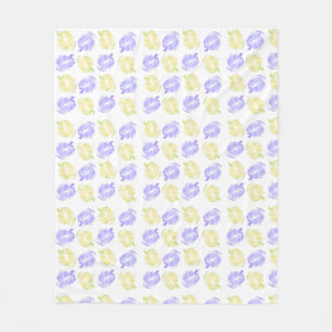 Pumpkin Stamps Hand Painted Halloween Pattern Fleece Deken